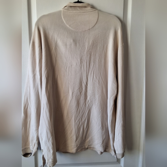 Tommy Bahama Men XL Vintage Silk Cotton Ribbed Collared Long Sleeve Golf Casual - Picture 8 of 10
